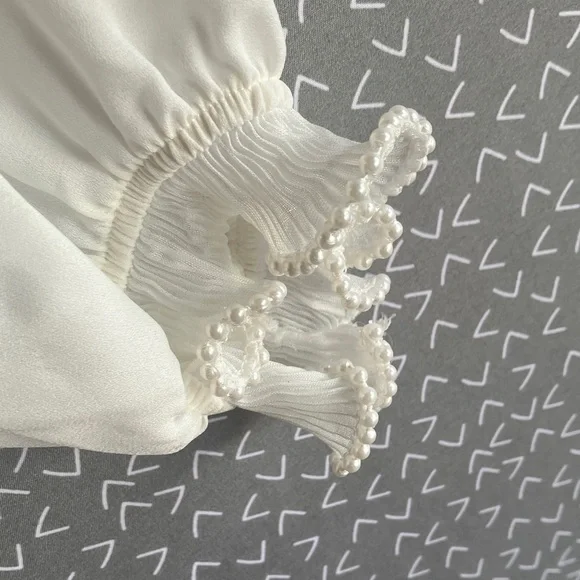 Zara White Button-Up Blouse - Picture 5 of 6